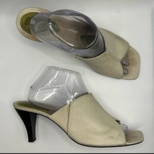 Sesto Meucci Women’s Leather Open Toe Heel Sandals size 10.5